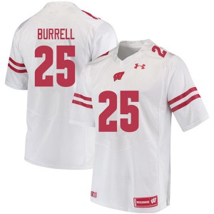 Men Wisconsin Badgers Eric Burrell #25 Official White Jersey 522314-723