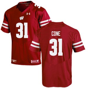 Mens Wisconsin Badgers Madison Cone #31 Alumni Red Jerseys 906705-830