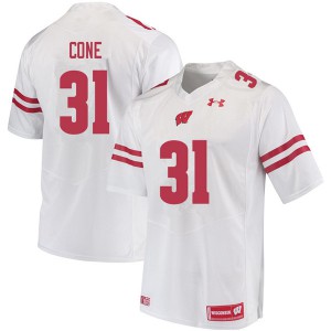 Men's Wisconsin Badgers Madison Cone #31 Official White Jerseys 169938-241