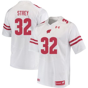Men Wisconsin Badgers Marty Strey #32 NCAA White Jersey 348319-368