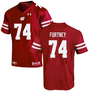 Men's Wisconsin Badgers Michael Furtney #74 Red University Jersey 401186-770