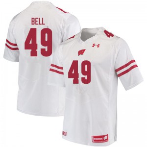 Men Wisconsin Badgers Christian Bell #49 College White Jersey 882048-318