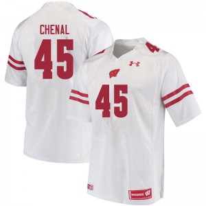 Mens Wisconsin Badgers Leo Chenal #45 White High School Jersey 346148-293