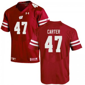 Men's Wisconsin Badgers Nate Carter #47 Red Football Jersey 309292-316