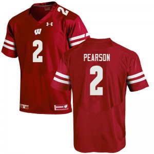 Men Wisconsin Badgers Reggie Pearson #2 Alumni Red Jerseys 616336-925