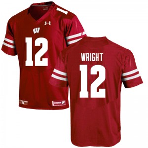 Men's Wisconsin Badgers Daniel Wright #12 Official Red Jersey 466862-683