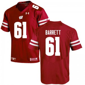 Men's Wisconsin Badgers Dylan Barrett #61 Football Red Jersey 459221-221