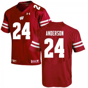 Men Wisconsin Badgers Haakon Anderson #24 Red Official Jerseys 258905-827