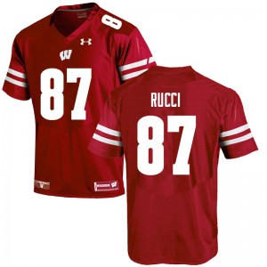 Men Wisconsin Badgers Hayden Rucci #87 Player Red Jerseys 488179-222