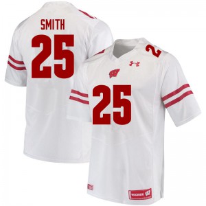 Men's Wisconsin Badgers Isaac Smith #25 White Stitch Jersey 774574-957