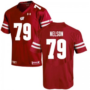 Men Wisconsin Badgers Jack Nelson #79 NCAA Red Jersey 483173-926