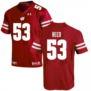 Men's Wisconsin Badgers Malik Reed #53 Football Red Jersey 108618-961
