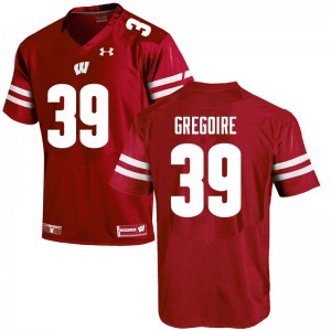 Men Wisconsin Badgers Mike Gregoire #39 Alumni Red Jersey 570702-342