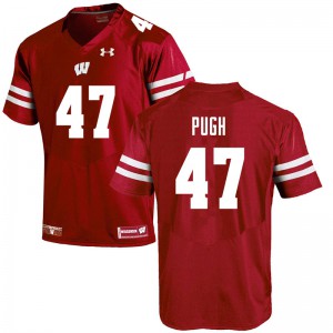 Men Wisconsin Badgers Jack Pugh #47 Embroidery Red Jersey 472534-997
