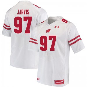 Men's Wisconsin Badgers Mike Jarvis #97 Stitched White Jerseys 151523-763