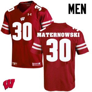 Mens Wisconsin Badgers Aaron Maternowski #30 Red University Jerseys 381663-735