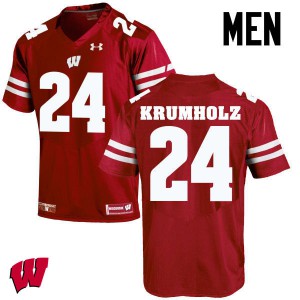 Men Wisconsin Badgers Adam Krumholz #24 Red NCAA Jersey 311781-144