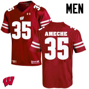 Mens Wisconsin Badgers Alan Ameche #35 University Red Jerseys 288247-750