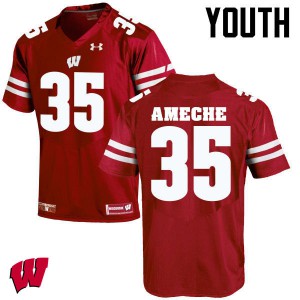 Youth Wisconsin Badgers Alan Ameche #35 Red Alumni Jersey 816849-946