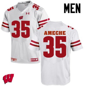 Men's Wisconsin Badgers Alan Ameche #35 NCAA White Jersey 444724-524
