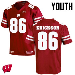 Youth Wisconsin Badgers Alex Erickson #86 Stitched Red Jerseys 651480-721