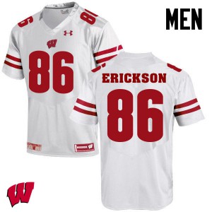 Mens Wisconsin Badgers Alex Erickson #86 White University Jersey 632198-665