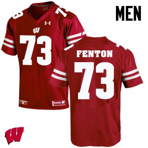 Mens Wisconsin Badgers Alex Fenton #73 Red Football Jerseys 945280-916