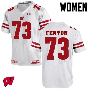 Womens Wisconsin Badgers Alex Fenton #73 University White Jerseys 922096-732