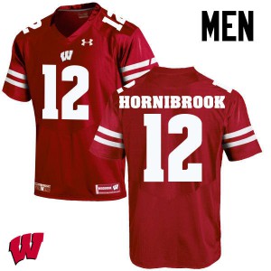 Mens Wisconsin Badgers Alex Hornibrook #12 Official Red Jerseys 414193-280