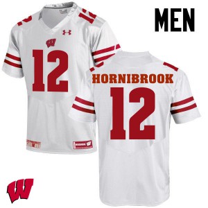 Mens Wisconsin Badgers Alex Hornibrook #12 White High School Jerseys 267486-176