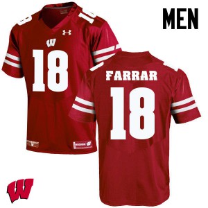 Mens Wisconsin Badgers Arrington Farrar #18 Red NCAA Jersey 737733-449
