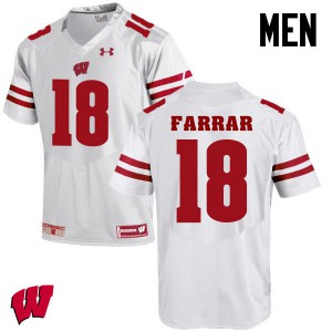 Men Wisconsin Badgers Arrington Farrar #21 College White Jerseys 119389-717