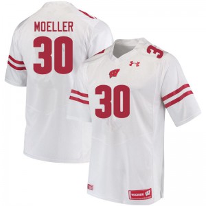 Men's Wisconsin Badgers Alex Moeller #30 White Player Jersey 362417-960
