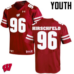 Youth Wisconsin Badgers Billy Hirschfeld #96 Football Red Jerseys 334954-250