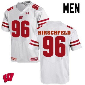 Men Wisconsin Badgers Billy Hirschfeld #96 White Alumni Jerseys 703922-370