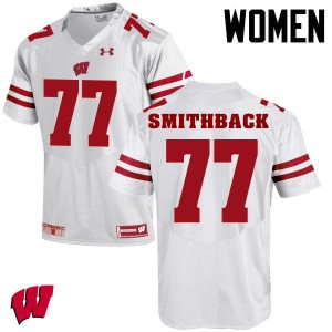 Women's Wisconsin Badgers Blake Smithback #77 College White Jersey 442674-896