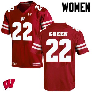 Womens Wisconsin Badgers Cade Green #22 University Red Jersey 344468-930