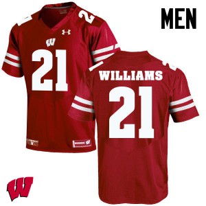 Men Wisconsin Badgers Caesar Williams #21 High School Red Jersey 226186-997