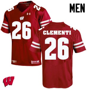 Men Wisconsin Badgers Chris Clementi #26 Red Football Jersey 861618-685