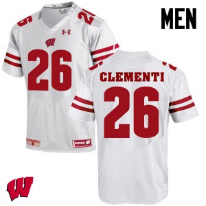 Men Wisconsin Badgers Chris Clementi #26 White University Jerseys 798420-506