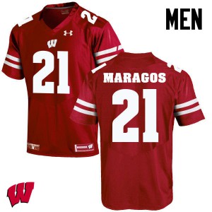 Men Wisconsin Badgers Chris Maragos #21 NCAA Red Jersey 518872-728