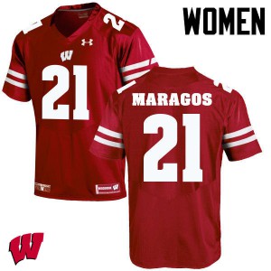 Women's Wisconsin Badgers Chris Maragos #21 College Red Jersey 730444-134