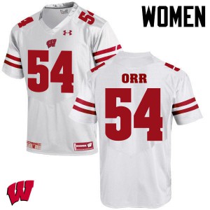 Womens Wisconsin Badgers Chris Orr #54 University White Jersey 837888-180