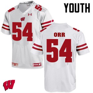 Youth Wisconsin Badgers Chris Orr #54 White Official Jerseys 436758-947