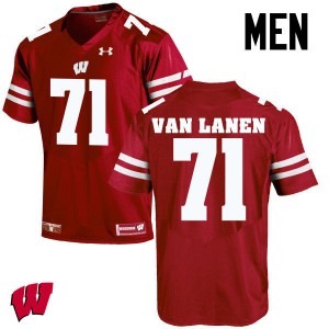 Men Wisconsin Badgers Cole Van Lanen #71 Red University Jerseys 308245-724