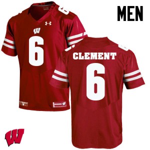 Men's Wisconsin Badgers Corey Clement #6 Red Player Jerseys 642301-154