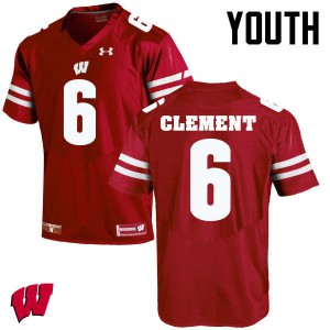 Youth Wisconsin Badgers Corey Clement #6 College Red Jersey 517170-808