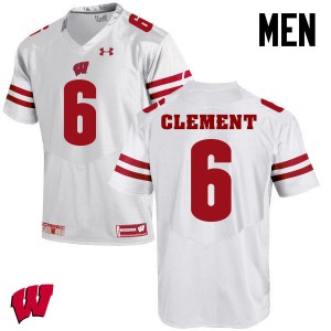 Men's Wisconsin Badgers Corey Clement #6 White Stitched Jersey 506168-618