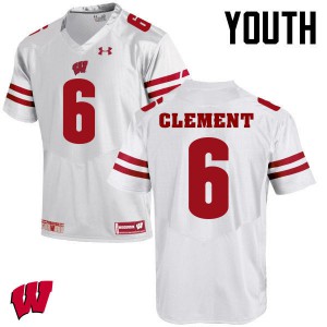 Youth Wisconsin Badgers Corey Clement #6 White Player Jersey 841338-354