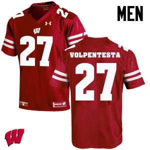 Mens Wisconsin Badgers Cristian Volpentesta #20 Stitched Red Jerseys 411559-760